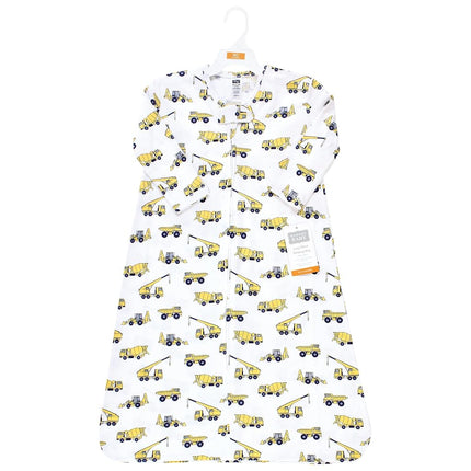 Gigoteuse unisexe en jersey de coton à manches longues Hudson Baby, motif chantier, 6-12 mois