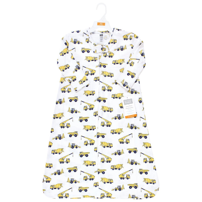 Hudson Baby Saco de Dormir, Manta, de Jersey de Algodón de Manga Larga Unisex para Bebé, Diseño de Construcción, 6-12 Meses