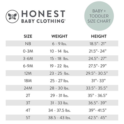 HonestBaby Multipack Short Sleeve T-Shirt Tee 100% Organic Cotton Infant Baby, Toddler, Little Kids Boys, Girls, Unisex, Bright White, 3-6 Months