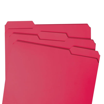 Dossier suspendu Smead, onglet à 1/3 de coupe, format Lettre, rouge, 100 par boîte (12743)