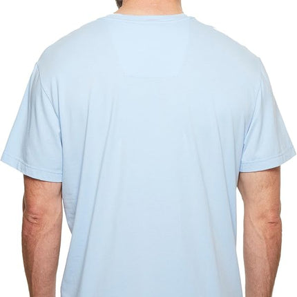Nautica Men's Solid Crew Neck Short Sleeve Pocket T-Shirt, Noon Blue, XS