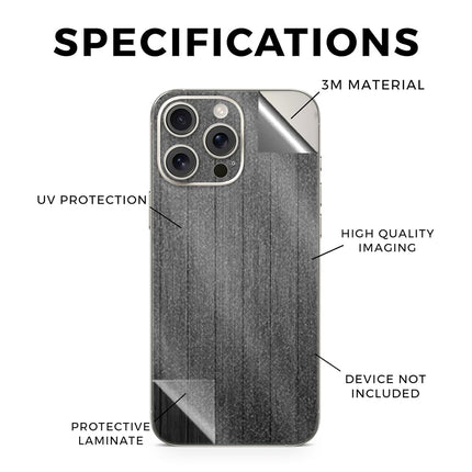 Film protecteur autocollant brillant à paillettes pour téléphone compatible avec Apple iPhone 16 Pro Max - Bois noir - Housse de protection autocollante en vinyle 3M de qualité supérieure - Facile à appliquer | Fabriqué aux États-Unis par MightySkins