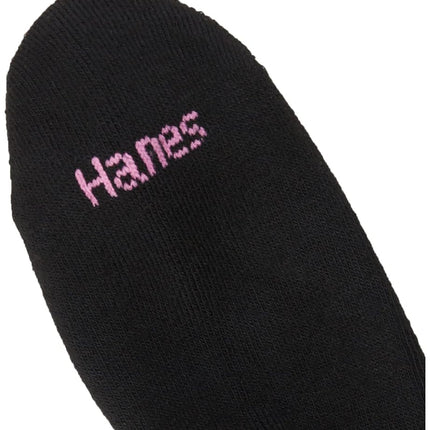 Hanes Women`s Ultimate 6-Pack Ankle Socks, 5-9, Black