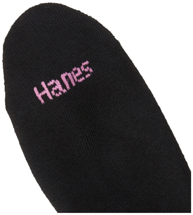 Hanes Women`s Ultimate 6-Pack Ankle Socks, 5-9, Black