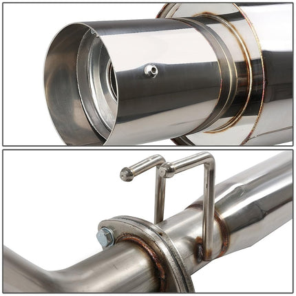 DNA MOTORING CBE-ARSX-NS Stainless Steel Cat Back Exhaust System [Compatible with 02-06 Acura RSX DC5 Non Type-S]