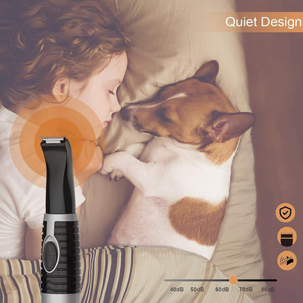 Ruri's Dog Clippers Cordless Cat and Small Dogs Clipper Low Noise Electric Pet Trimmer Dog Grooming Clippers for Trimming The Hair Around Paws Eyes Ears Face Rump