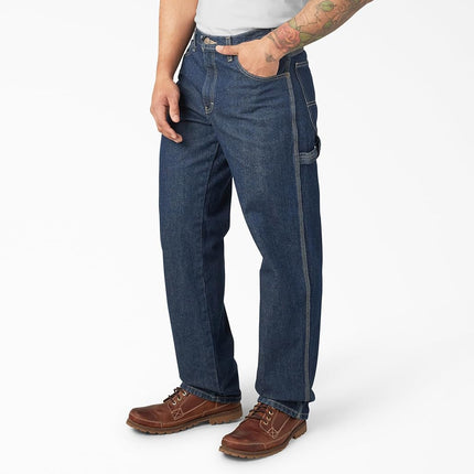 Dickies, Homme, Jean utilitaire en denim coupe décontractée, Bleu indigo rincé, 38W / 34L