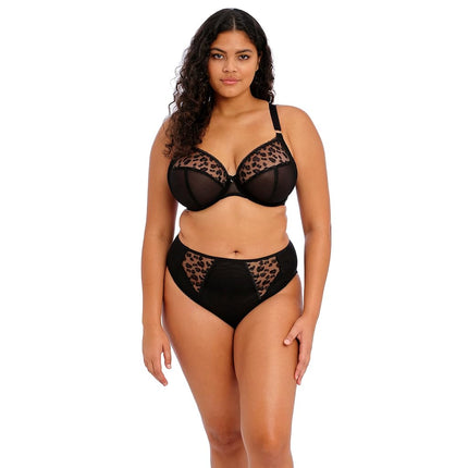 Elomi Women's Namrah Underwire Plunge Bra, Jet, 34HH US