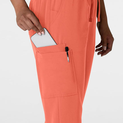 WonderWink Women's Jogger Utility Scrub Pant, Sugar Coral, Small