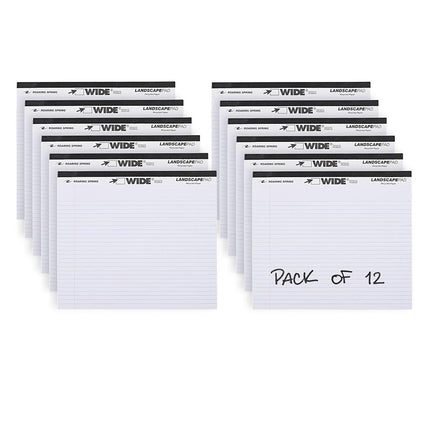 ROARING SPRING Wide Landscape Legal Pad, White, 12