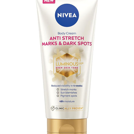 NIVEA Luminous 630 Anti-Stretch Marks and Dark Spots Body Cream, 200 ml