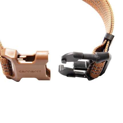 Carhartt Nylon Webbing Dog Collar, Fully Adjustable W/Durable Side Release Buckle, Carhartt Brown, Medium