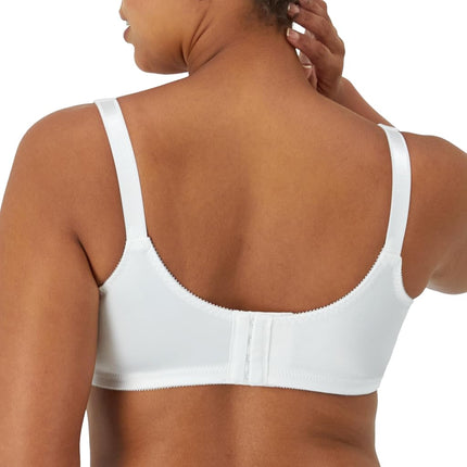 Maidenform DF3820 Women's Double Support Wire-Free Bra, White (Blanc 100), 42B (Manufacturer Size: 95B)