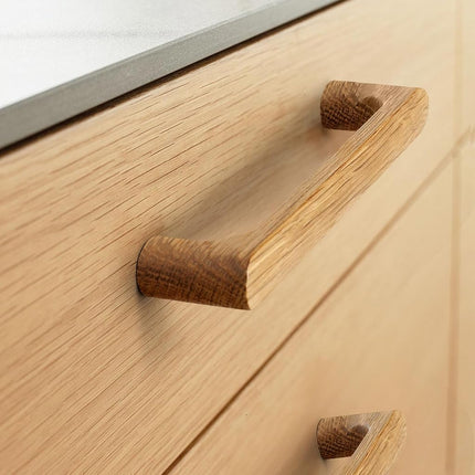Evionlin Burlywood Round 5 in 4 pcs Wooden Drawer Pulls Handle pulls for cabinets Kitchen Cabinet Drawer pulls Cabinet Door Pull