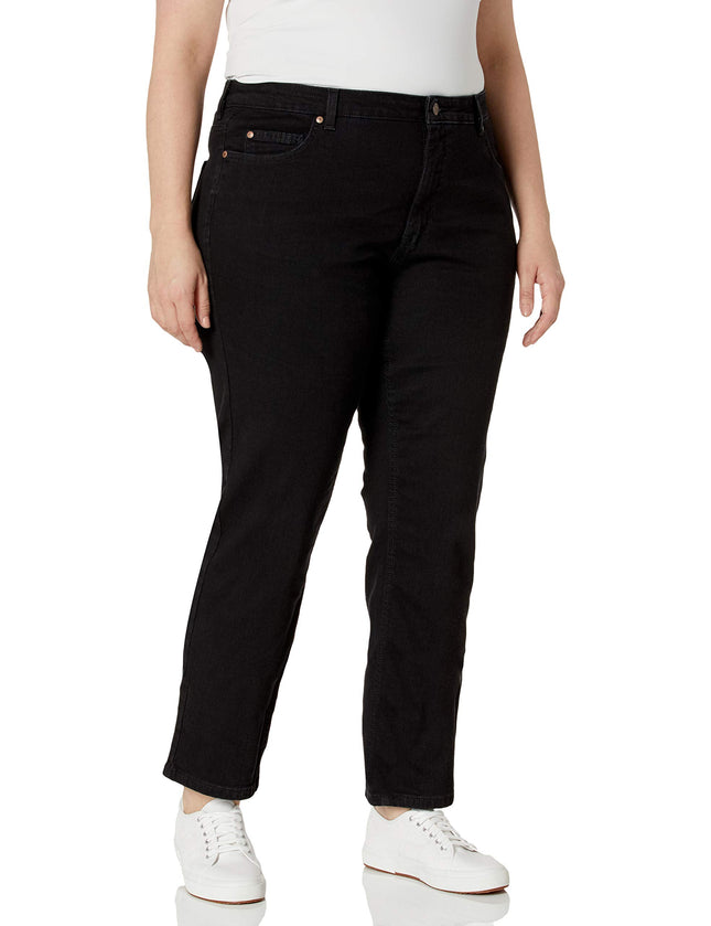 Dickies - Jeans rectos Perfect Shape para mujer, 24 Tallas grandes de mujer x Regular, Negro lavado