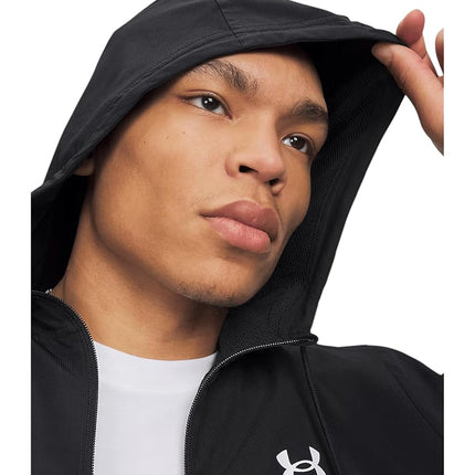 Under Armour Mens Rival Woven Windbreaker Jacket Blue 4XL