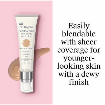 NEUTROGENA - Perfeccionador antiedad Piel sana SPF 20 de neutro a bronceado - 1 fl. oz. (30 ml)