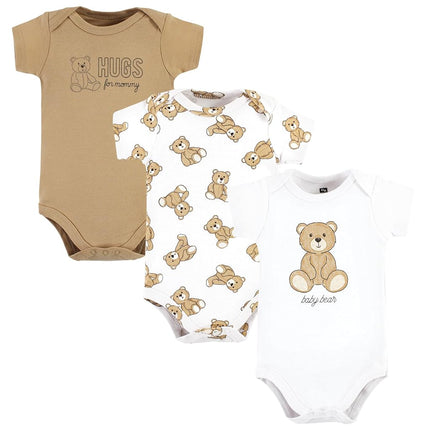 Hudson Baby Baby Cotton Bodysuits, Teddy Bears, 12-18 Months