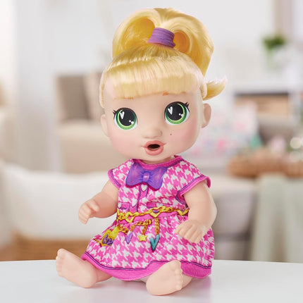 Baby Alive Bubbly Tea Party LaLa GooGoo Doll with Teapot Accessories, Blonde Hair, 11 Inches, Toy for 3 Year Old Girls and Boys & Up