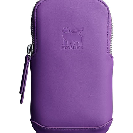 Stanley Cross Bottle Essentials Case Max | Phone Holder, Wallet, Water Bottle Keys | PU Leather Accessory Pouch, Lilac, Small