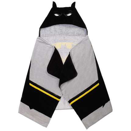 Franco Batman Kids Bath/Pool/Beach Super Soft Cotton Terry Hooded Towel Wrap, 24" x 50"