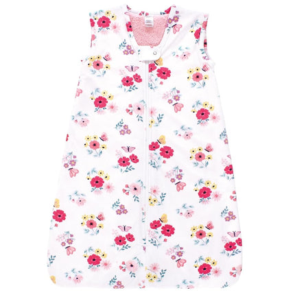 Hudson Baby Saco de dormir de piel sintética de felpa unisex para bebé, manta usable, Rosas Rosadas, 0-6 meses