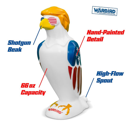 Warbird Eagle Beer Bong Funnel - American Drinking Funnel & Shotgun Tool