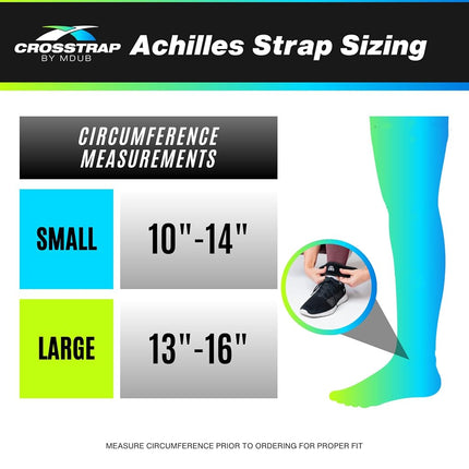 CROSSTRAP Bandeau achille par MDUB Medical. Lot de 1. (Petit) Prévient la tendinite d'Achille – Course, cyclisme, randonnée, sports de plein air.