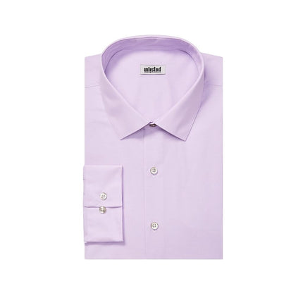 UNLISTED Men's Solid Dress Shirts, Lilac, 5XL (Neck 56 cm Sleeve 86/89 cm)