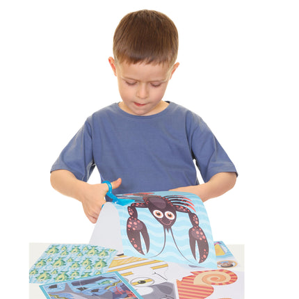 Melissa & Doug Sea life scissor skills activity book, Activities pad of mazes, puzzles, animals, Sequencing activities, Developmental Activities, Motor Skills, 4,5,6 Years, Gift for Boy or Girl