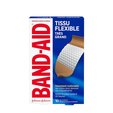 Band-Aid Brand Adhesvie Bandages Flexible Fabric, Extra Large, 10 Count (Pack of 2)