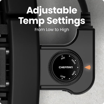 Chefman Smokeless Indoor Electric Grill, Extra Large Grilling Surface, Nonstick Table Top Grill for Indoor Grilling and BBQ with Adjustable Temperature Control, Drip Tray, Dishwasher-Safe Parts