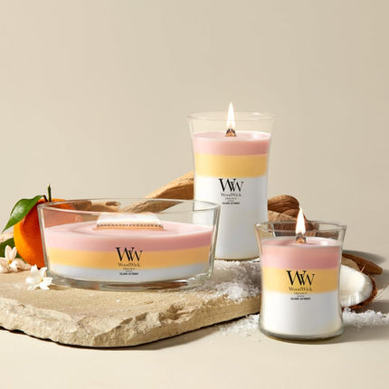 WoodWick Island Getaway Hourglass Trilogy Jar Candle, Medium