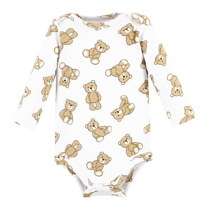 Hudson Baby, bodysuits de algodón de manga larga unisex para bebés, ositos de peluche, 18-24 meses