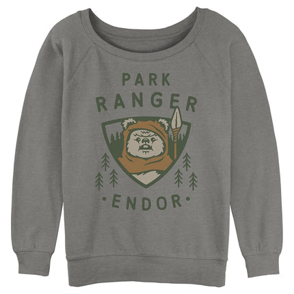 Sudadera raglán de Star Wars para mujer, estilo guardabosques, con pespuntes, gris jaspeado, XG, gris jaspeado, XG