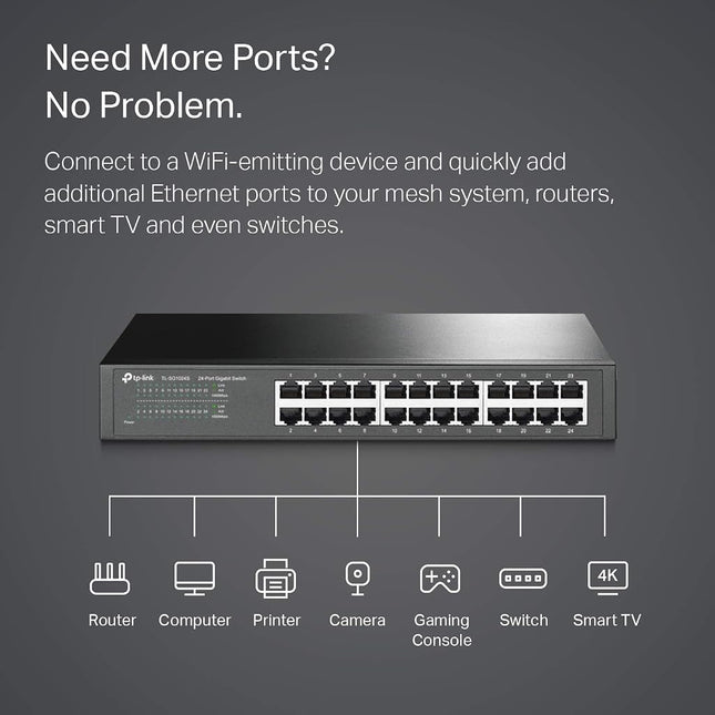 TP-Link 24-Port Gigabit Desktop/Rackmount Switch (TL-SG1024S)