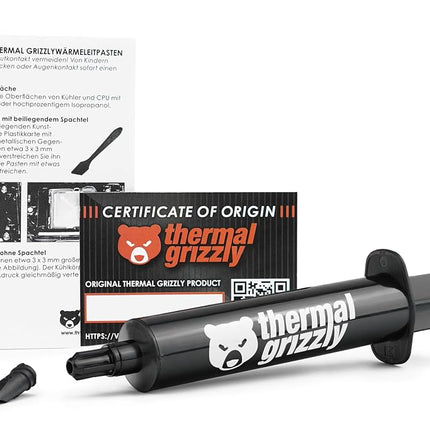 Thermal Grizzly - Hydronaut - 26 Gram/10 ml - Conductive High Performance Thermal Paste - Ideal for Air and Water Cooling CPU/GPU/PS4/PS5/Xbox - for Large Cooling Surfaces