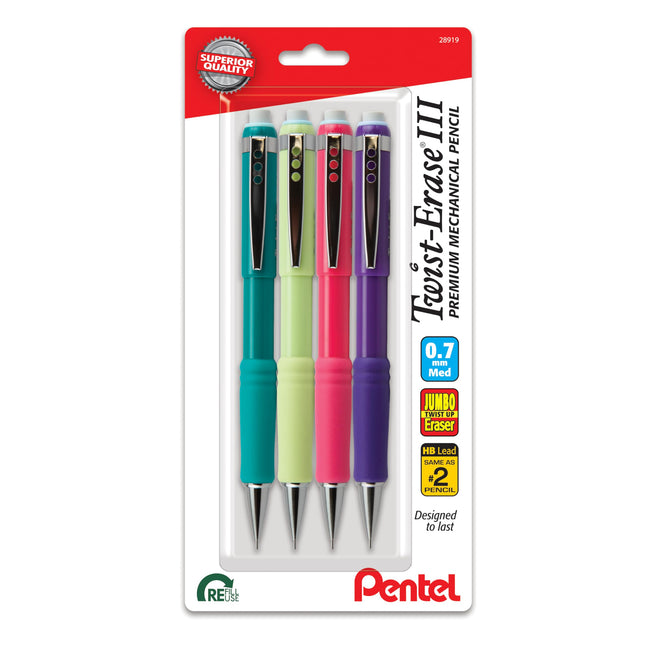 Pentel Twist-Erase III Mechanical Pencil, (0.7mm),