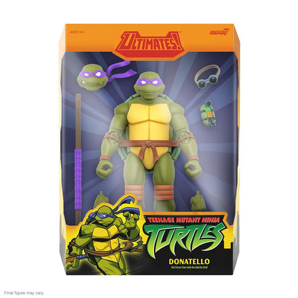 Super7 ULTIMATES! Teenage Mutant Ninja Turtles Donatello - 7" TMNT Action Figure with Accessories Classic Cartoon Collectibles and Retro Toys