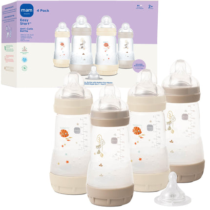 MAM 9oz Easy Start Anti-Colic Wide Neck Baby Bottl