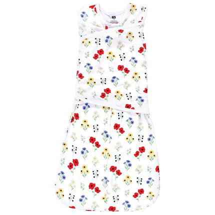 Hudson Baby Unisex Baby Convertible Swaddle Sleep Sack, Wildflower, 3-9 Months