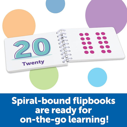 Learning Resources Skill Builders! Kindergarten Flipbook Library - 3 Pieces, Ages 5+, Kindergarten Learning Activities, Spelling and Counting for Kids, My First Library for Kids