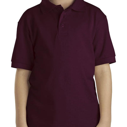 Polo piqué à manches courtes Dickies pour garçon, bordeaux, taille XS (6 ans)