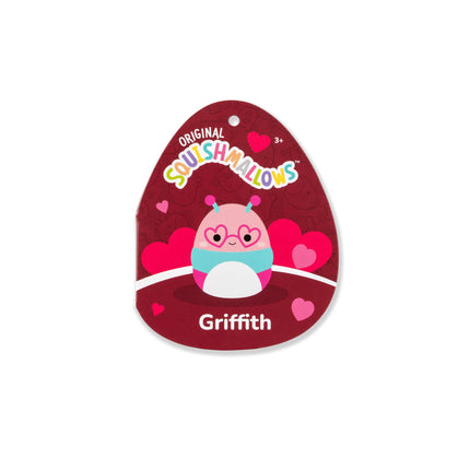 Squishmallows Original Axel El Escarabajo Morado de 20 cm + Griffith El Gusano de Melocotón de 20 cm – Paquete de 2 Peluches Oficiales BFFs de Jazwares (Pequeño)