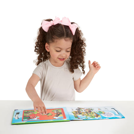 Juguete de viaje Melissa & Doug con rompecabezas magnéticos para llevar – En la granja (2 rompecabezas de 15 piezas)