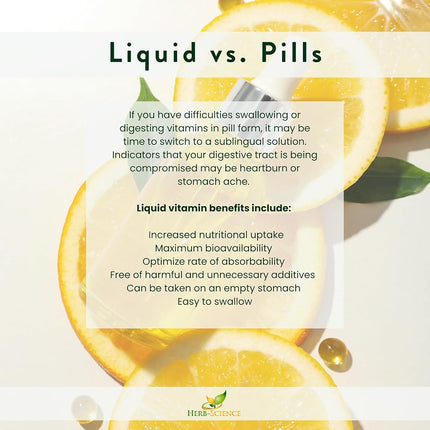 Liquid Vitamin B2 Riboflavin Drops, Alcohol-Free Liquid Extract Support Digestion, Maintain Proper Energy Levels, Boost Collagen Production for Healthy Hair, Nails, Skin, Herb-Science (8 oz)