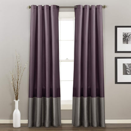 Lush Decor White/Gray Prima Window Curtains Panel 