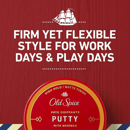Old Spice Hair Styling Putty for Men, 2.22 Oz, Twin Pack, 2.22 ounces