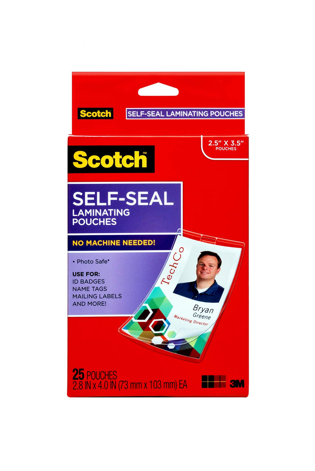 Scotch Self-Sealing Laminating Pouches, ID Protect