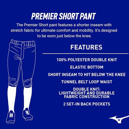 Mizuno Adult Premier Short Baseball Pant